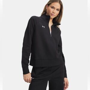 UNDER ARMOUR UA RIVAL FLEECE WOMEN PLUS 3X BLACK 1/2 ZIP PULLOVER SWEATSHIRT NWT